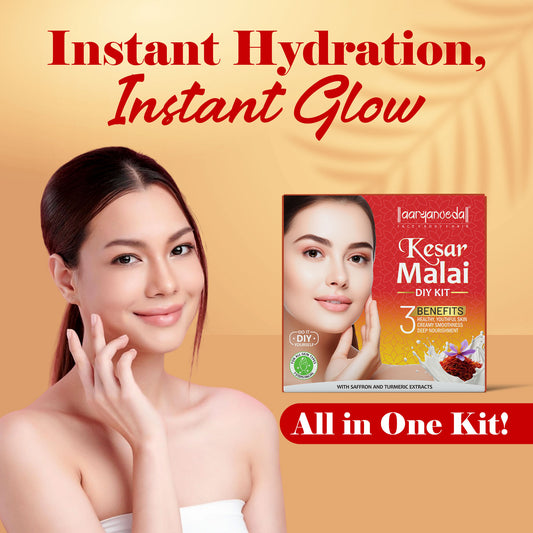 Aaryanveda Kesar Malai DIY Kit-45 ml ( Pack of 3 )