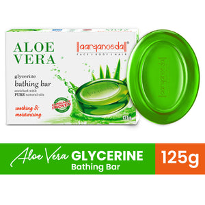 Aaryanveda Aloe Vera Glycerine Bathing Bar Soothing & Moisturising - 125 gm