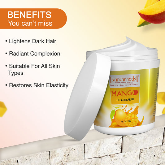 Mango Bleach Cream with Mango And Active Oxygen Formulation-250 gm