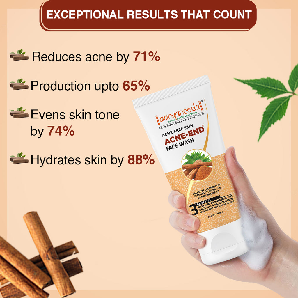 Acne-End Face Wash with Neem Leaf & Cinnamon Extract - 100ml ( Pack Of 3 )