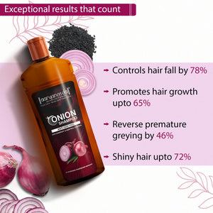 Onion Shampoo For Anti -Greying,Anti-Dandruff & Hair Fall Control