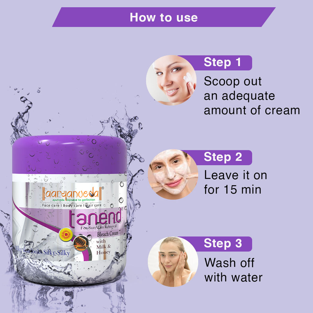 Tanend De-Tan Bleach Cream With Milk & Honey-450gm