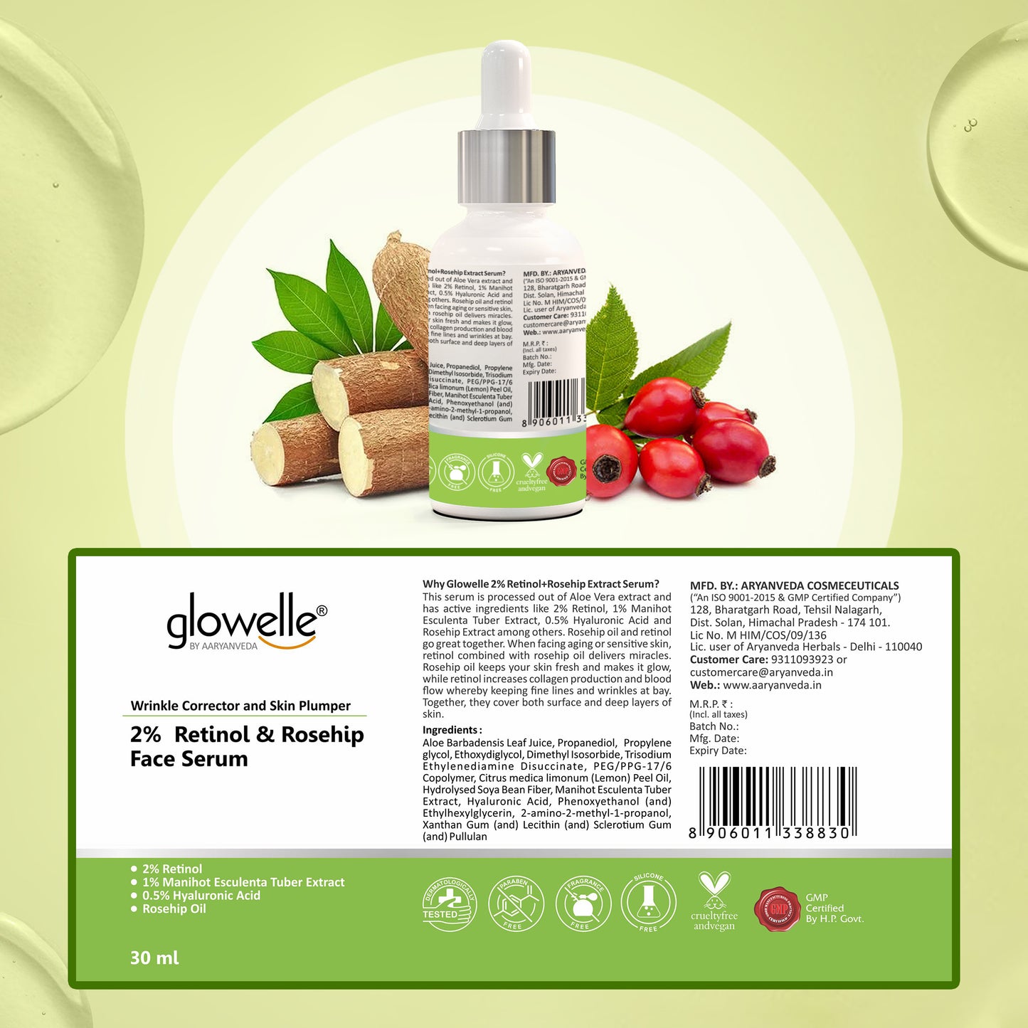 2% Retinol & Rosehip Face Serum-30ml