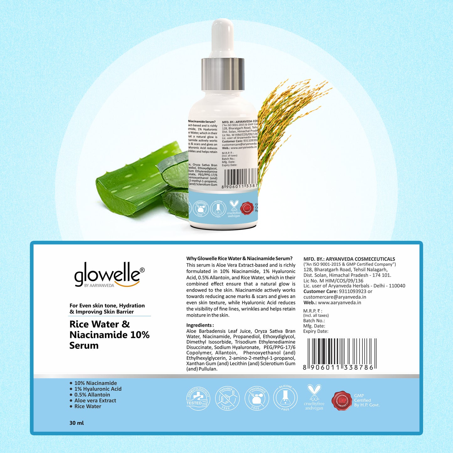 Rice Water & Niacinamide 10%Serum-30ml