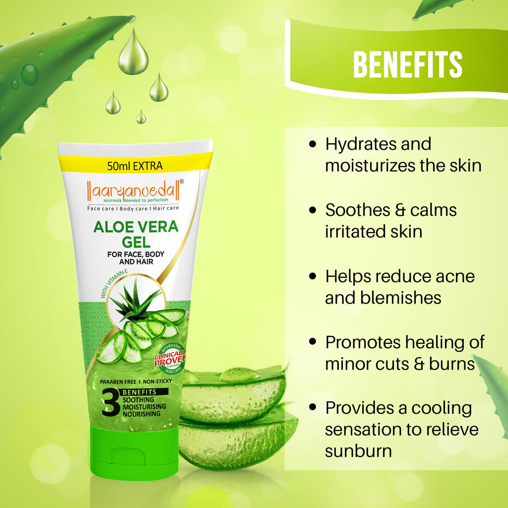 Aloe Vera Gel For Face,Body and Hair-100ml+50ml Extra : 150ml