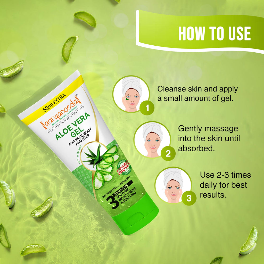 Aloe Vera Gel For Face,Body and Hair-100ml+50ml Extra : 150ml