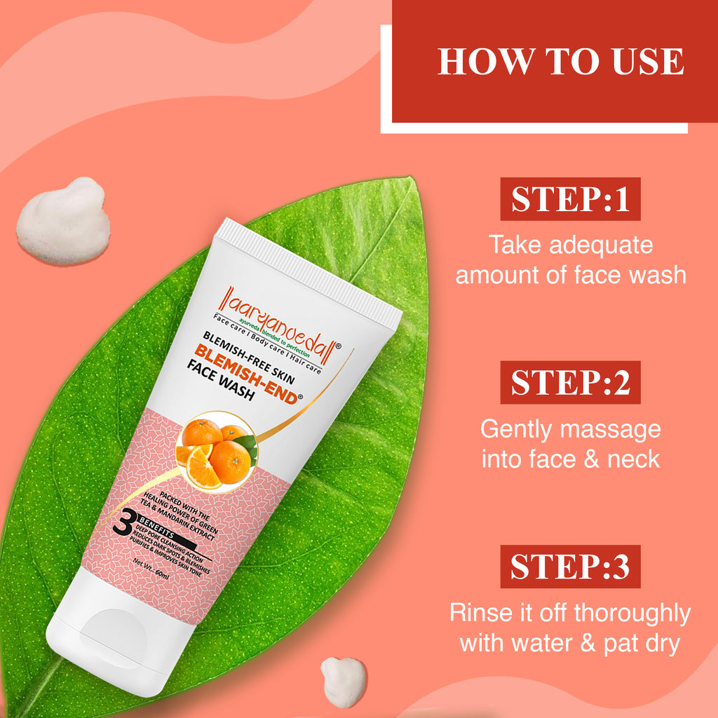 Blemish-End Face Wash with Green Tea & Mandarin Extract 100 ml ( Pack Of 3 )