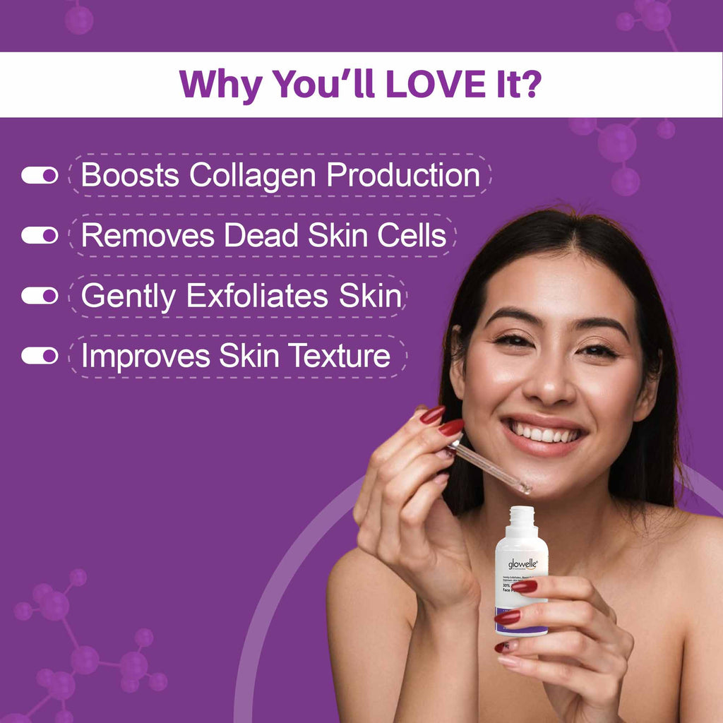 Glowelle 25% AHA,2% BHA And 5% PHA Face Peeling Solution-30ml