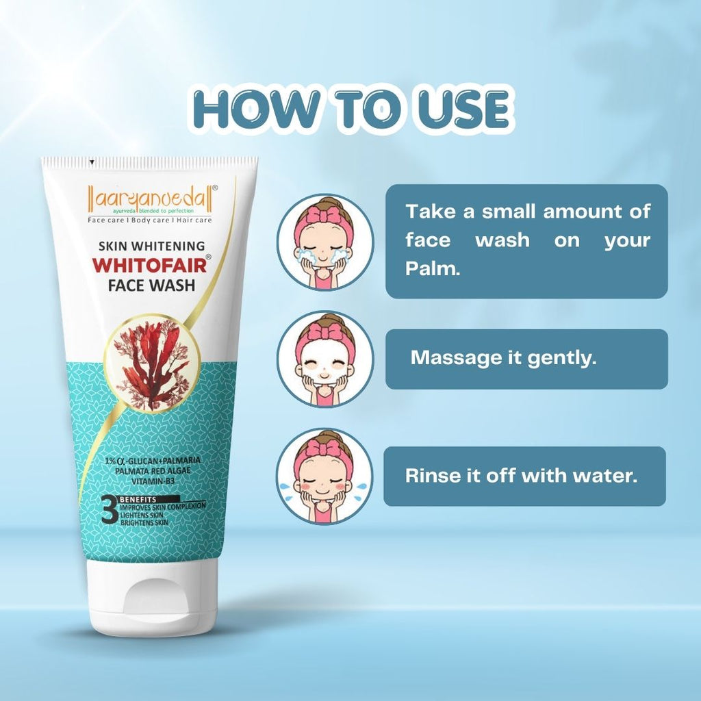 Whitofair Face Wash with Red Algae - 60ml ( Pack Of 3 )