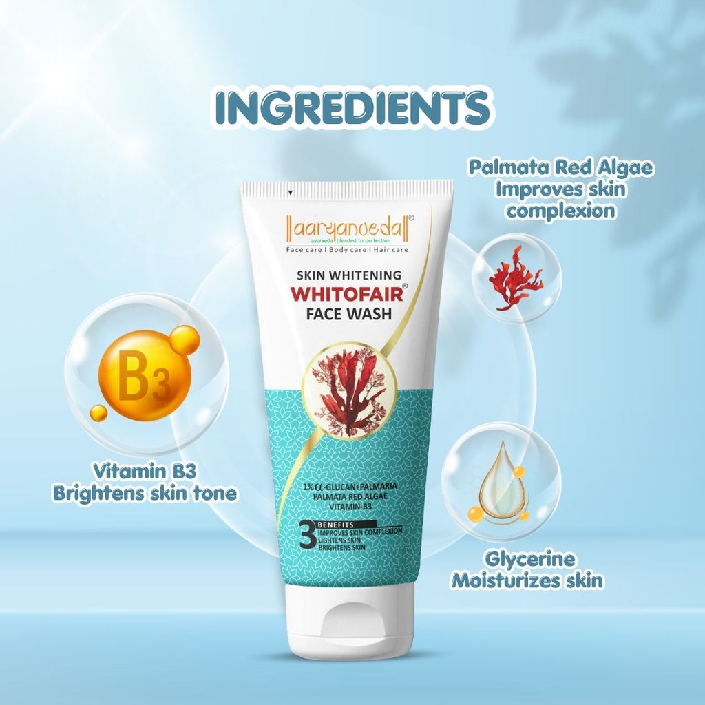 Whitofair Face Wash with Red Algae - 60ml ( Pack Of 3 )
