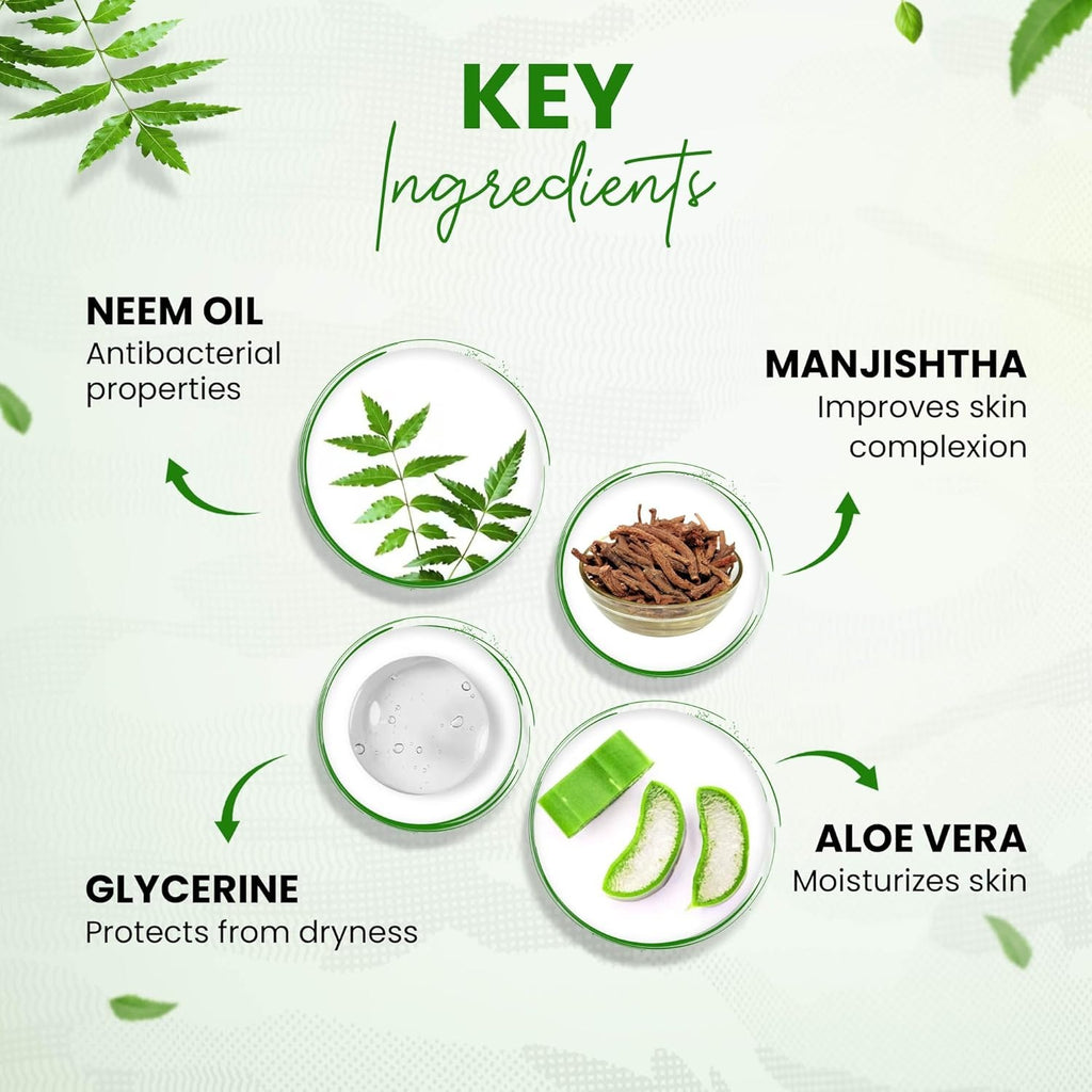 Aaryanveda Anti-Pimple Neem Glycerine Bathing Bar - 125 gm