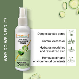 Soothing Cucumber Toner with Cucumber Juice & Aloe Vera Juice - 100ml