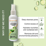 Soothing Cucumber Toner with Cucumber Juice & Aloe Vera Juice - 100ml
