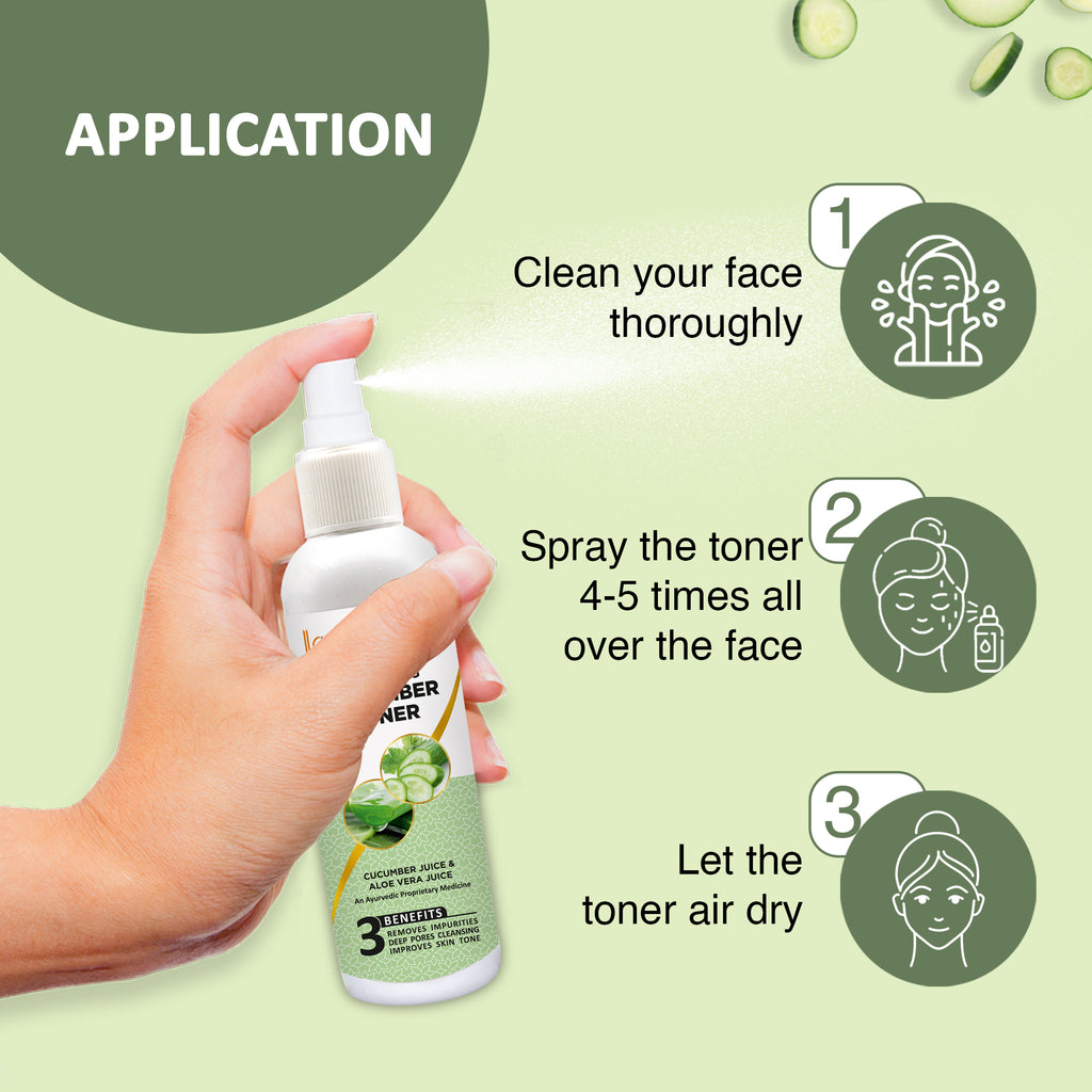 Soothing Cucumber Toner with Cucumber Juice & Aloe Vera Juice - 100ml