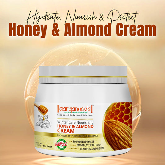 Aaryanveda Honey & Almond Cream-400gm