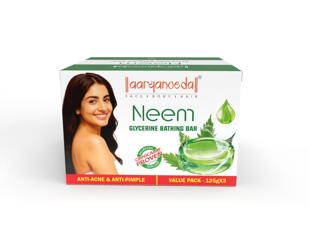 Aaryanveda Aloe Vera Glycerine Bathing Bar Soothing & Moisturising - 125 gm