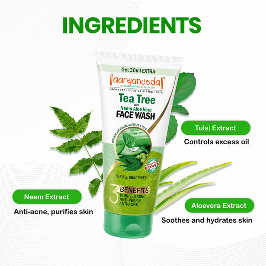 Tea Tree with Neem AloeVera Facewash- 150ml