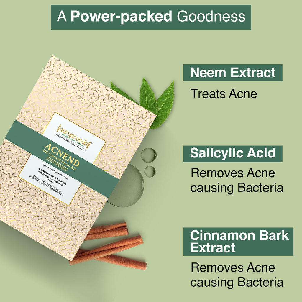 Aaryanveda - Acnend Oil Control Facial Kit - 260gm