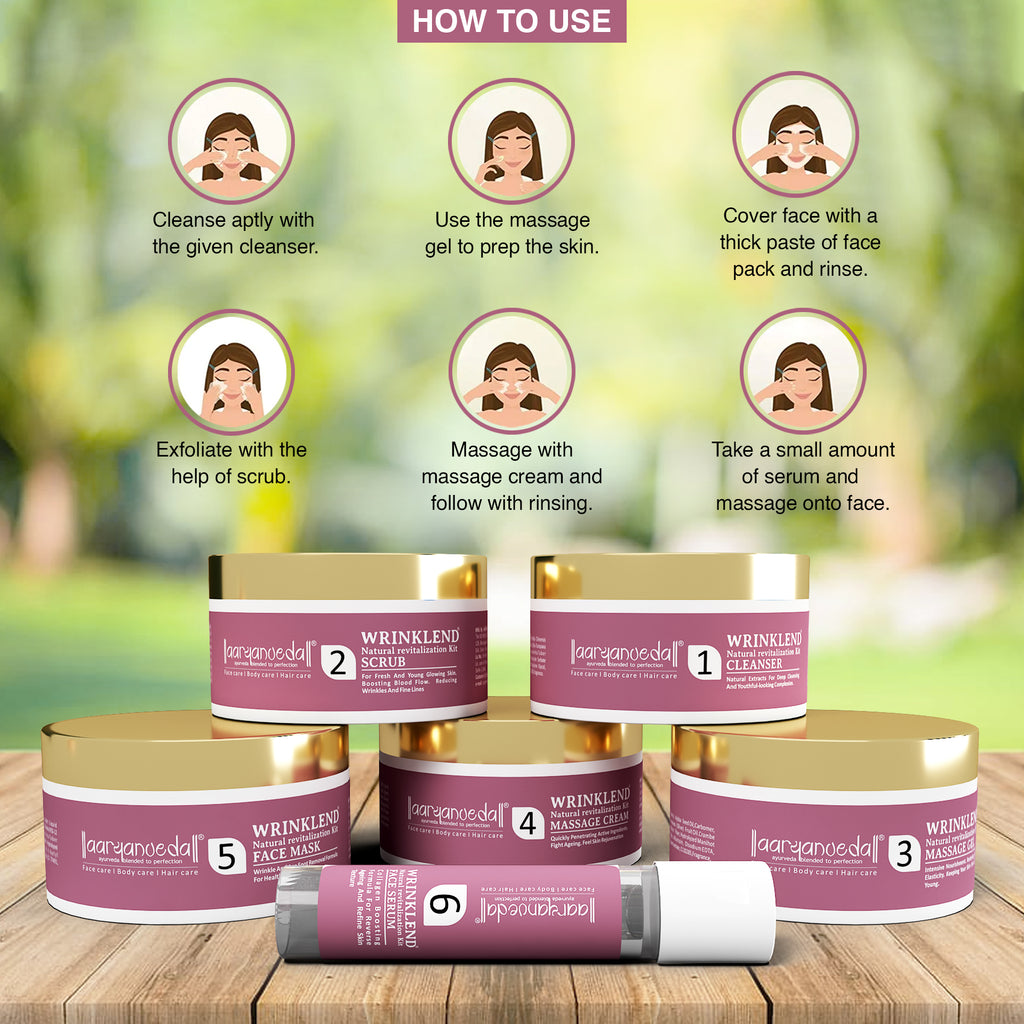 AaryanVeda - Wrinklend Natural Revitalization Kit - 260gm