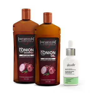 Hair Care kit for Dandruff Control ( Onion Shampoo 100ml+Onion Oil 100ml+Dandruff Control Hair Serum 30ml )