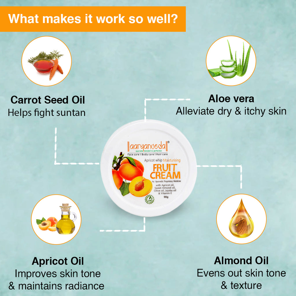 Apricot whip Moisturising Fruit Cream - 90gm