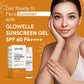 Glowelle 1% Hyaluronic Sunscreen Aqua Gel With SPF 60 PA++++ For Complete UV Protection, Matte Finish, and Skin Nourishment | No White Cast | with Niacinamide for Oily Skin- 50ml