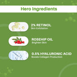Glowelle 2% Retinol & Rosehip Face Serum-30ml