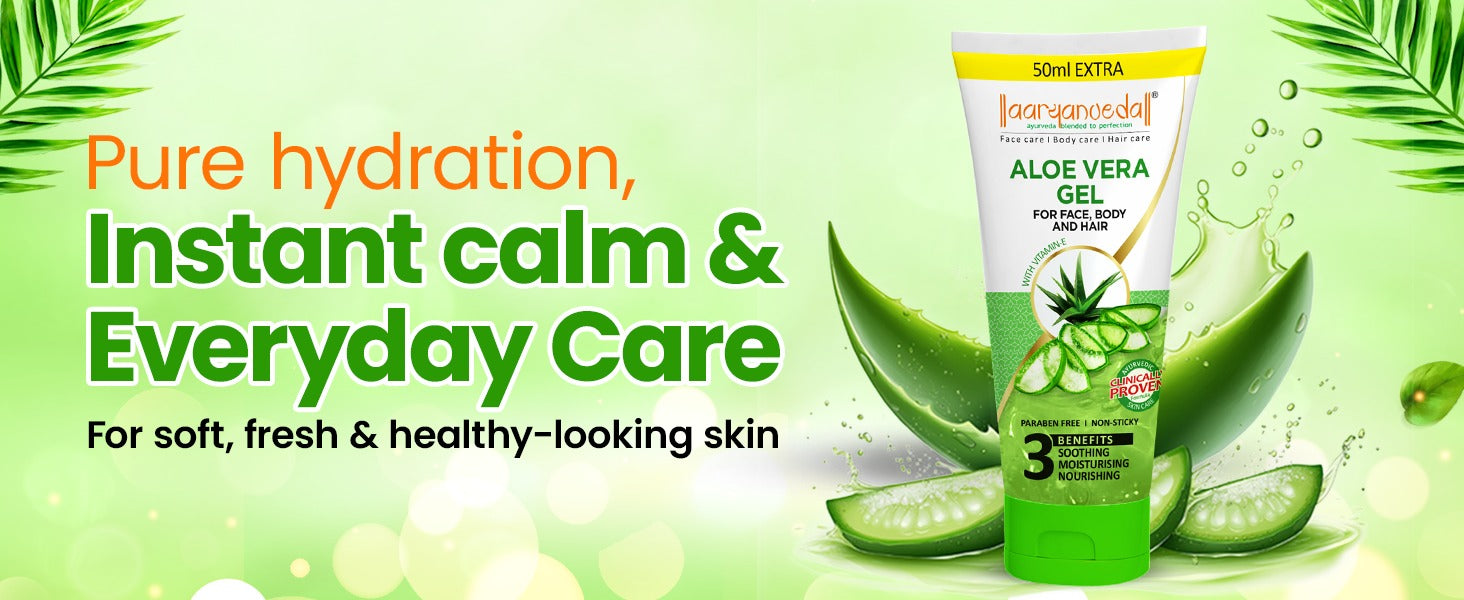 Aloe Vera Gel For Face,Body and Hair-100ml+50ml Extra : 150ml