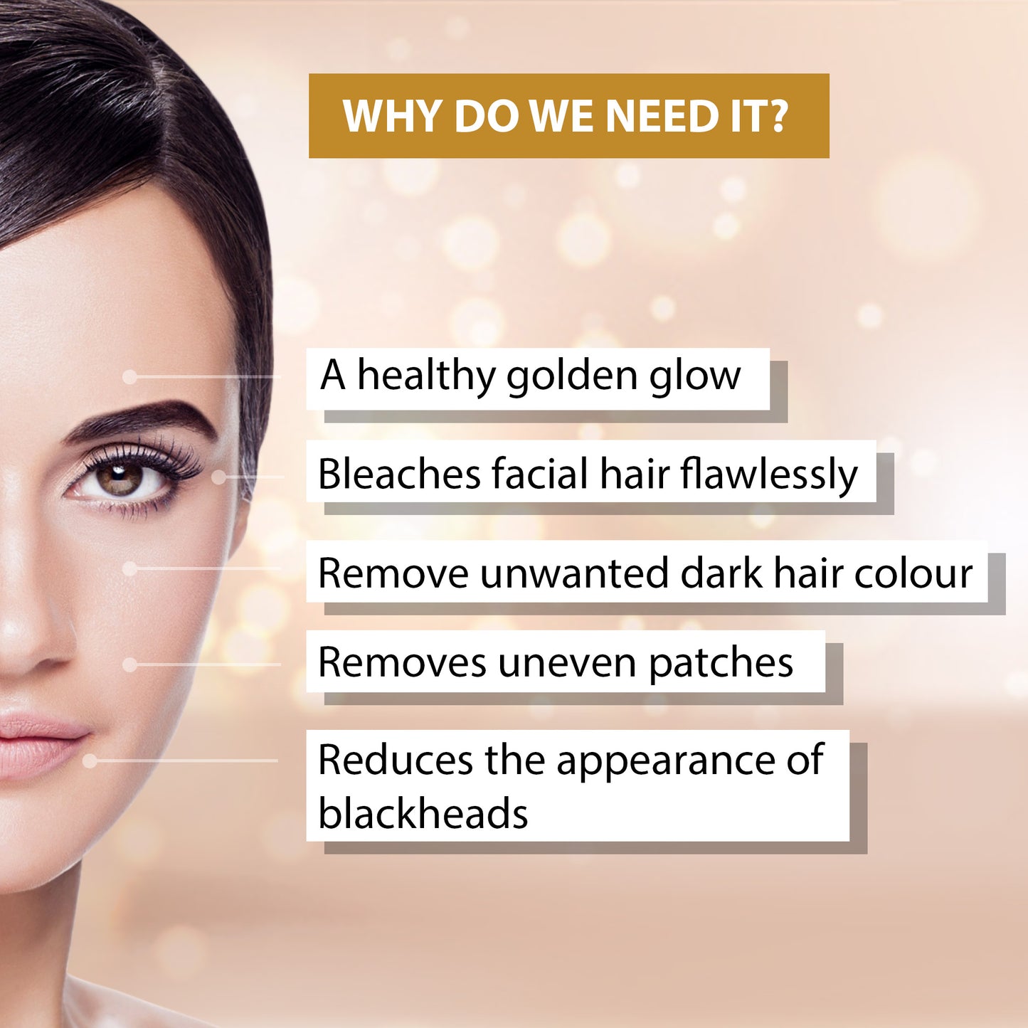 24 Carat Gold Bleach Cream For Instant Glow-250gm