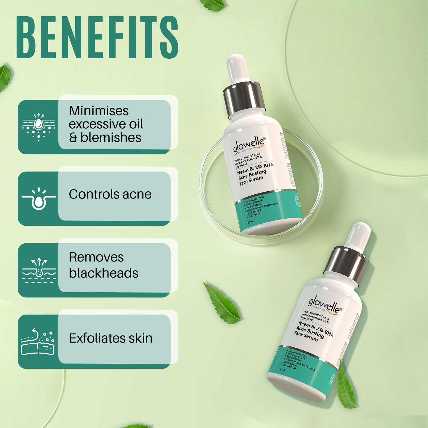 Neem & 2% BHA Acne Busting Face Serum-30ml