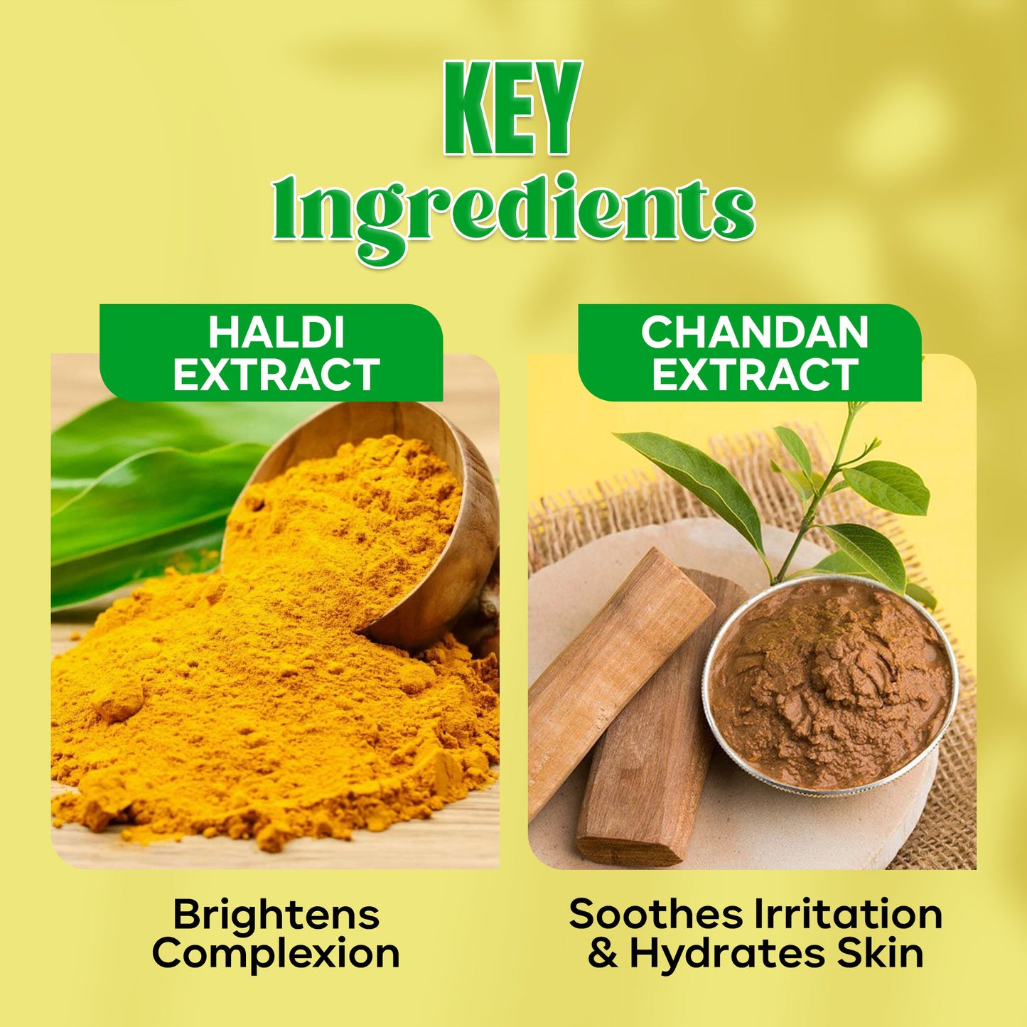 Haldi Chandan Herbal Bleach Cream For Instant Glow-250gm