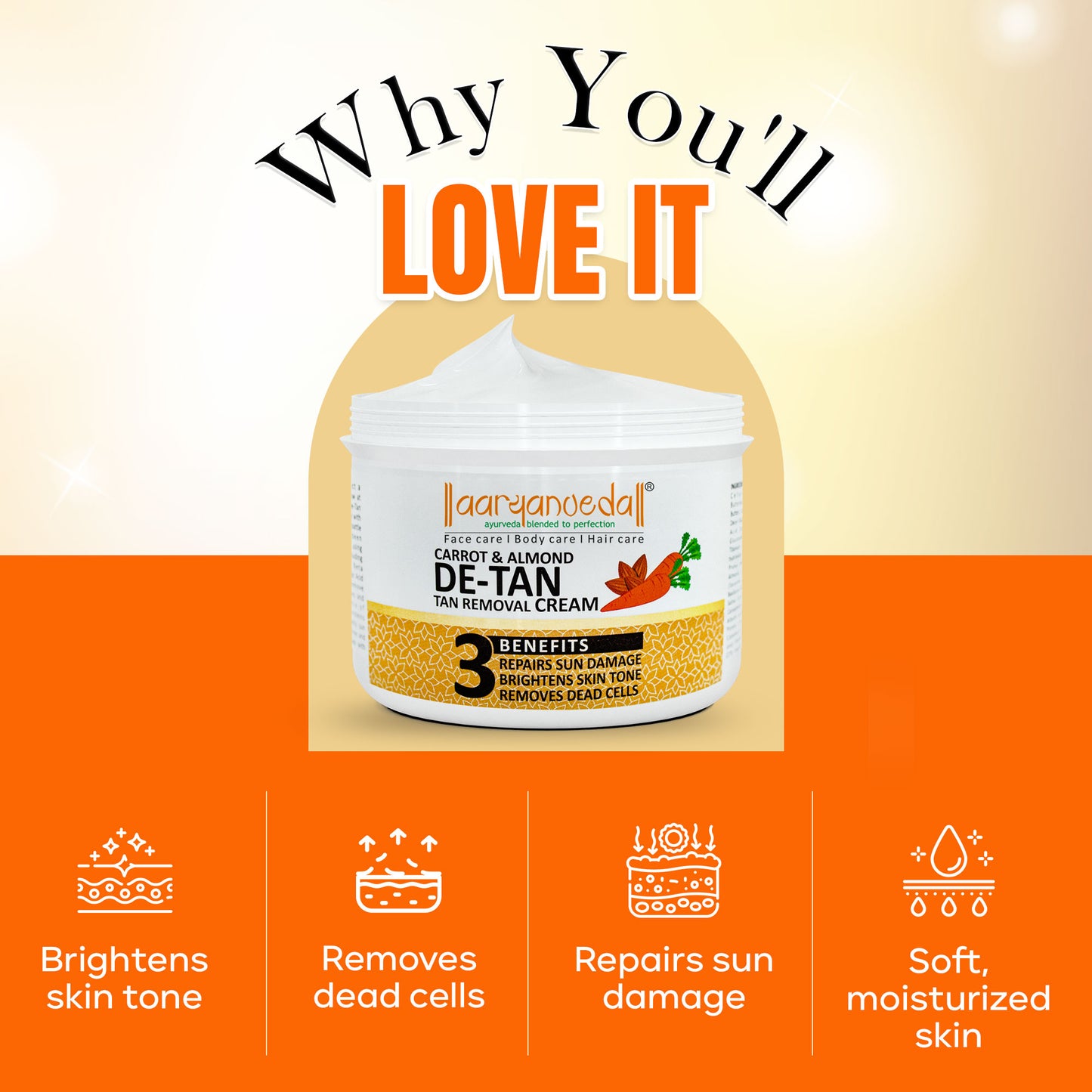 Carrot & Almond De-Tan Removal Cream