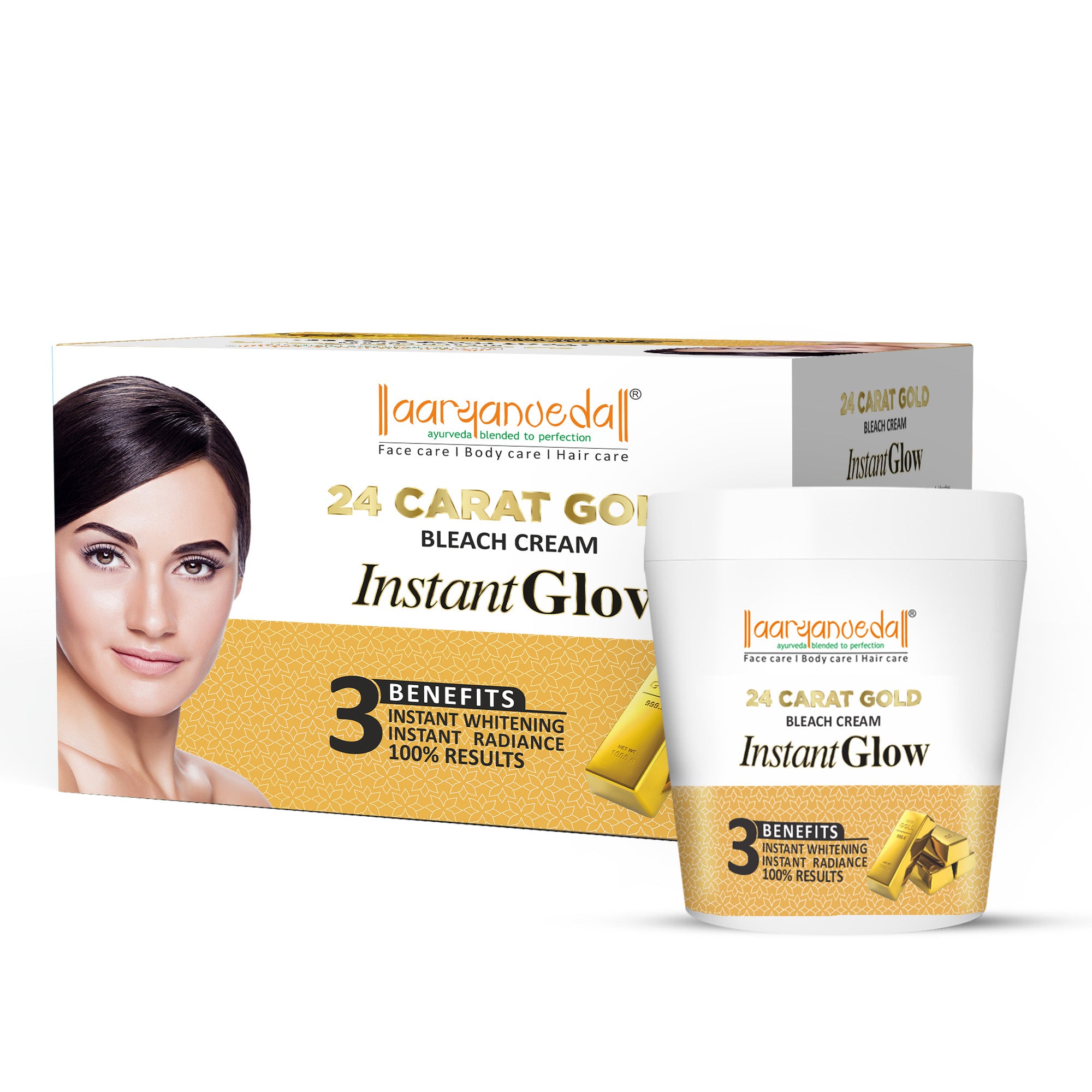 24 Carat Gold Bleach Cream For Instant Glow- 250gm