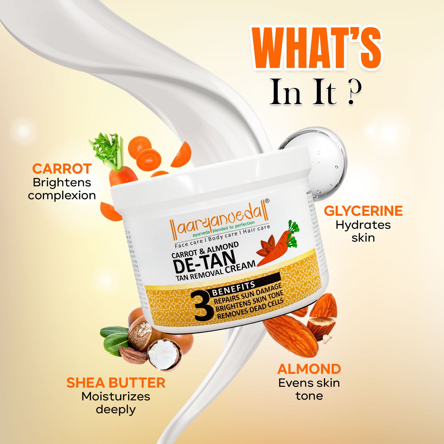 Carrot & Almond De-Tan Removal Cream