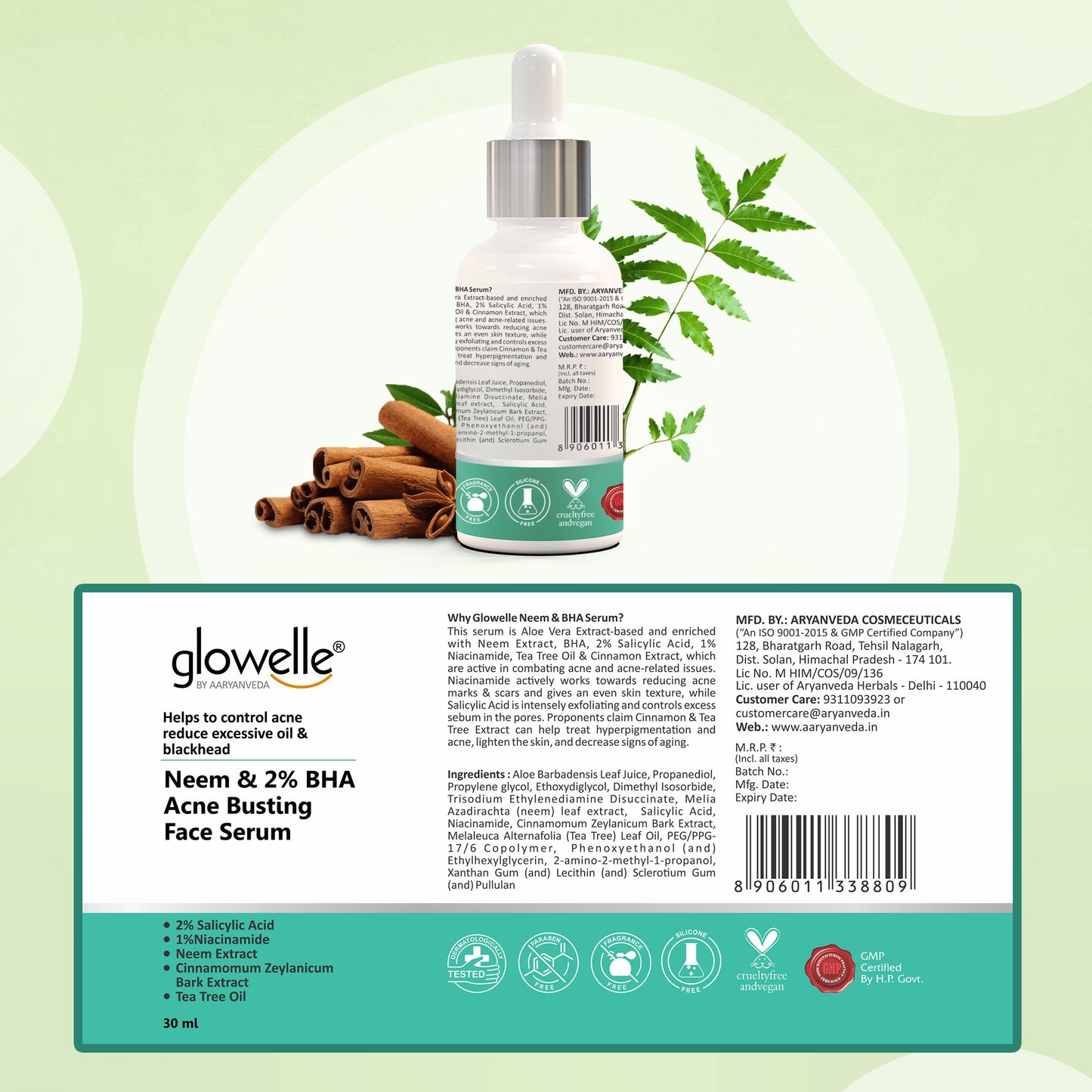 Neem & 2% BHA Acne Busting Face Serum-30ml