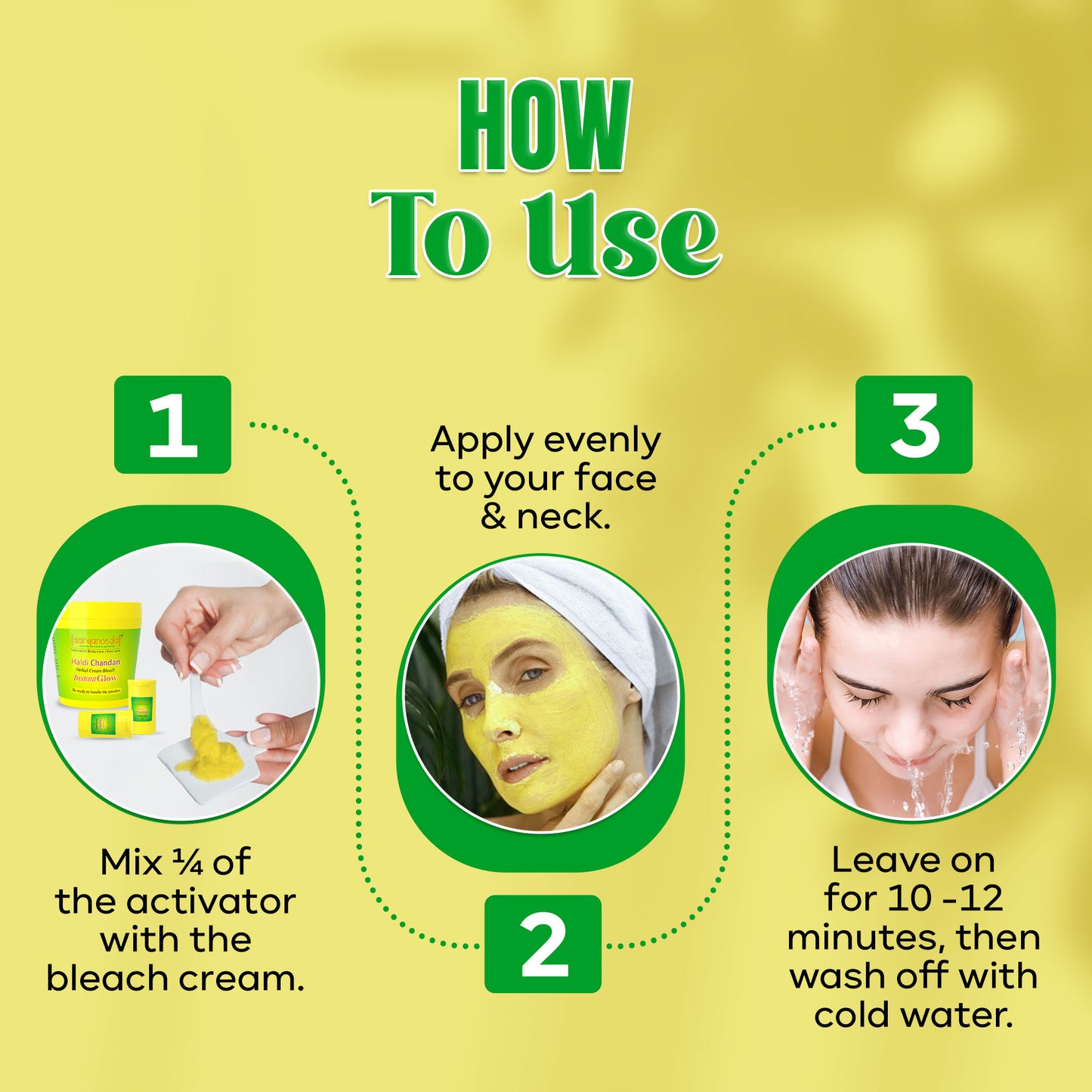 Haldi Chandan Herbal Bleach Cream For Instant Glow-250gm