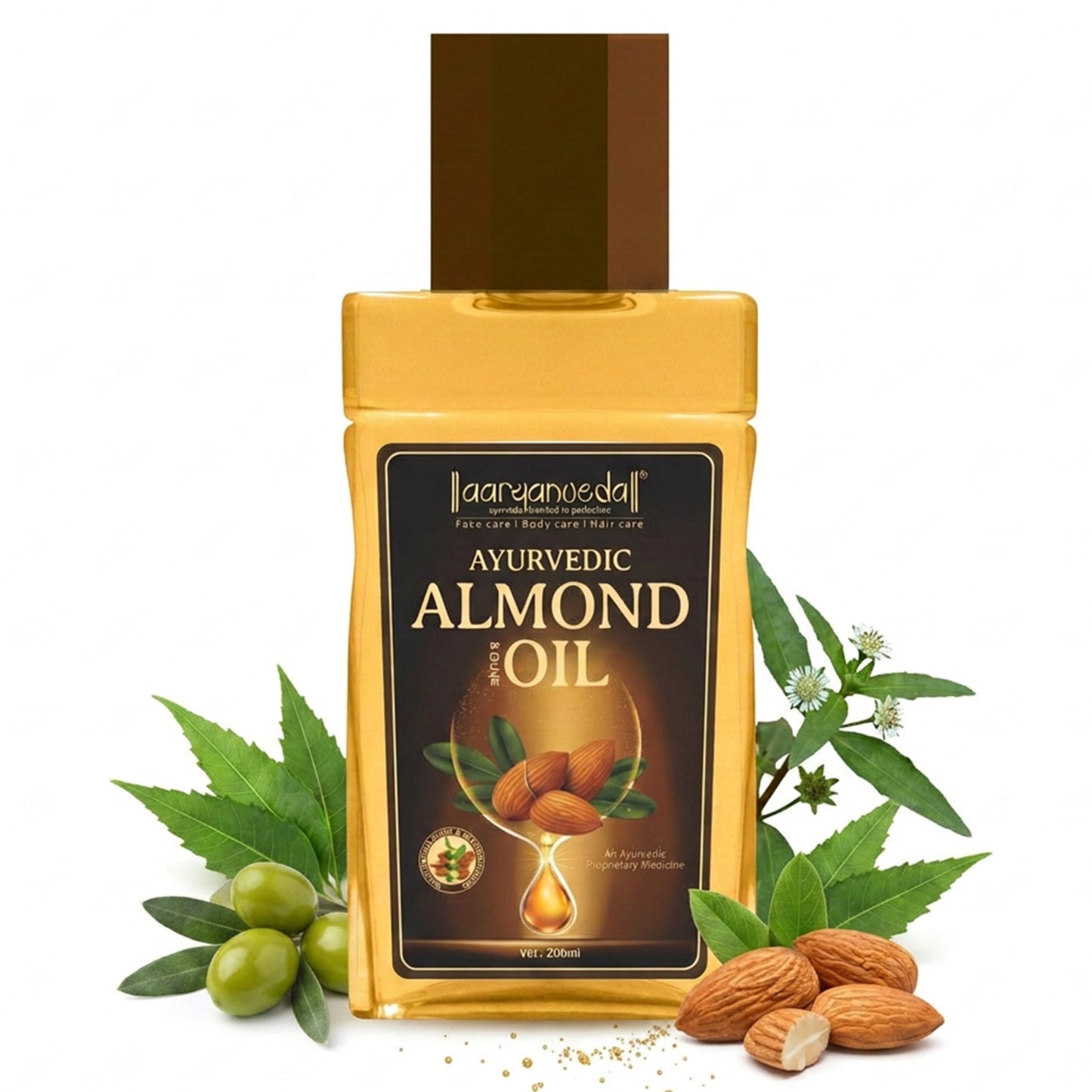 Ayurvedic Almond & Olive Oil-200ml ( Pack of 2)