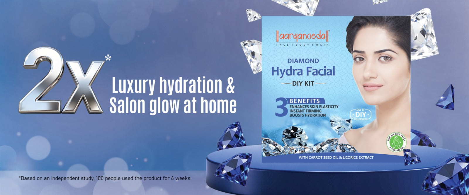 Diamond Hydra Facial DIY KIT-45 ml ( Pack of 3)