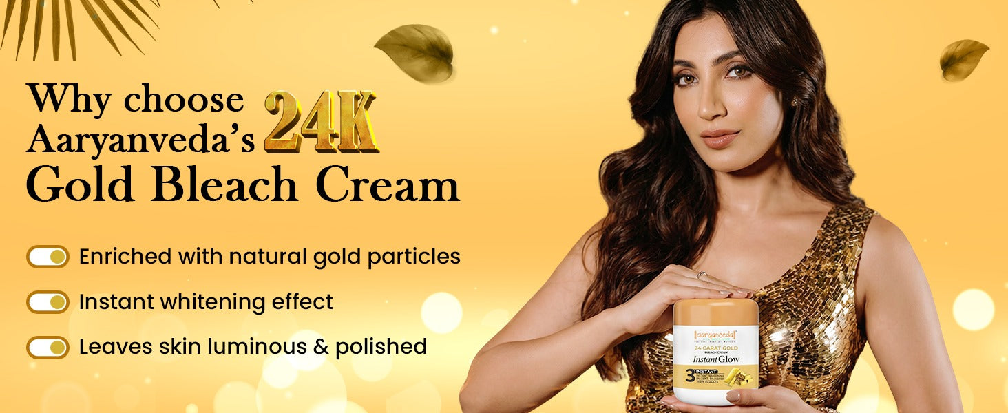 24 Carat Gold Bleach Cream For Instant Glow-400gm
