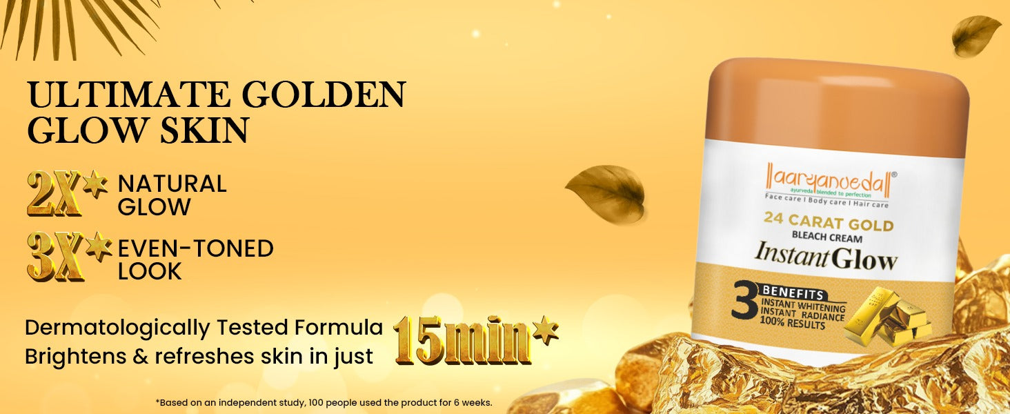 24 Carat Gold Bleach Cream For Instant Glow-400gm