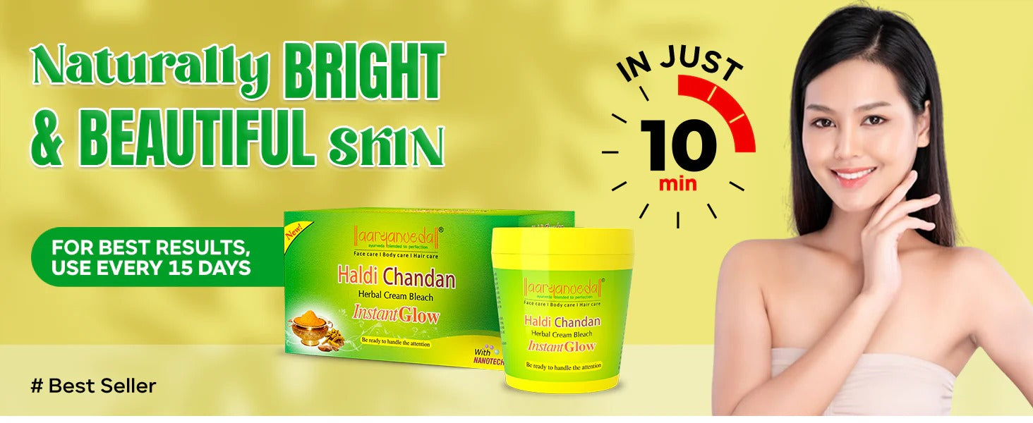 Haldi Chandan Herbal Bleach Cream For Instant Glow-250gm