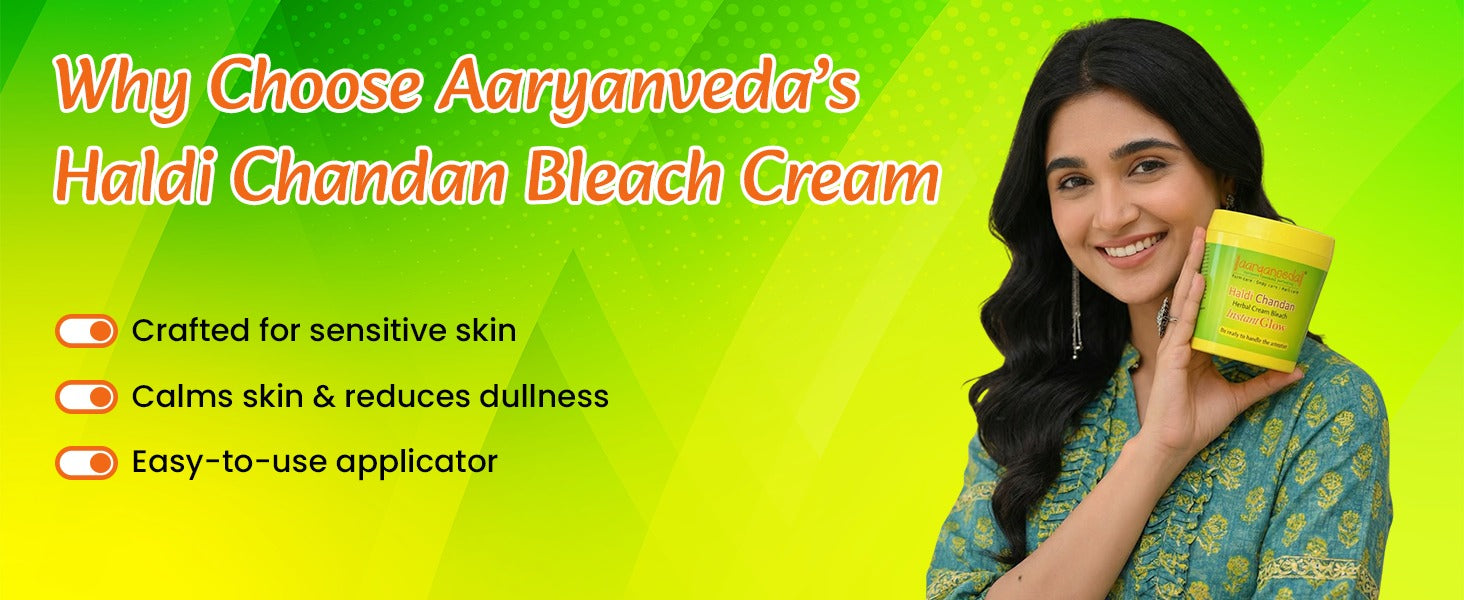 Haldi Chandan Herbal Bleach Cream For Instant Glow-250gm