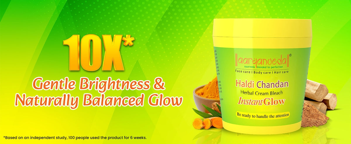 Haldi Chandan Herbal Bleach Cream For Instant Glow-250gm