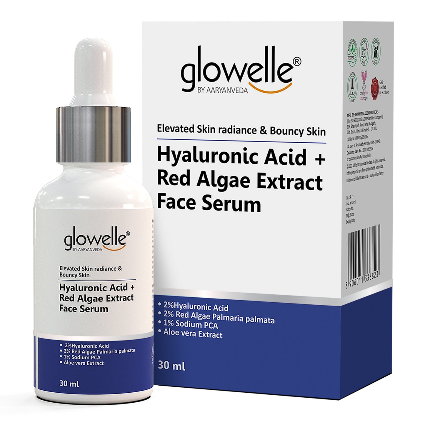 Hyaluronic Acid + Red Algae Extract Face Serum-30ml