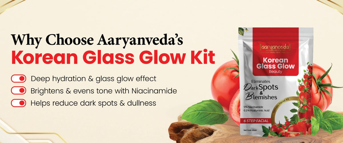 Korean Glass Glow Beauty Tomato Facial Kit With 5% Niacinamide & 0.1% HyaluronicAcid - 65 ml