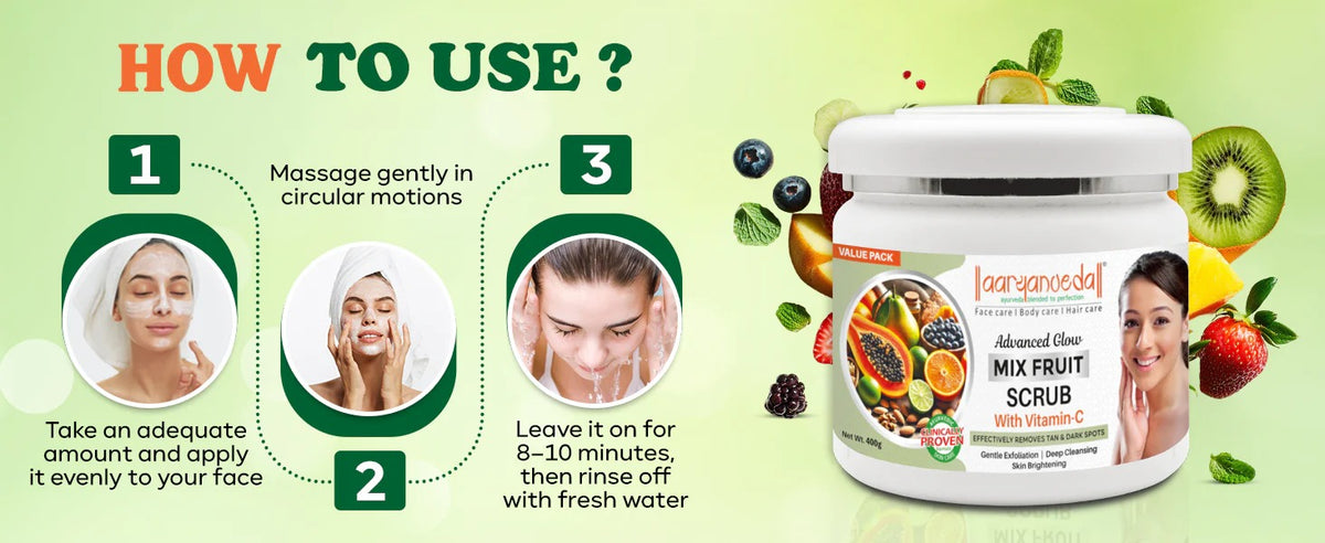 Mix Fruit Scrub with Vitamin-C-400gm