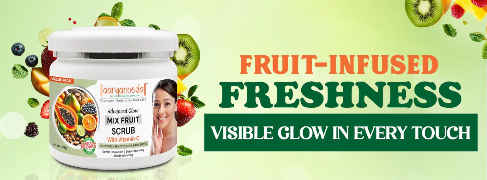 Mix Fruit Scrub with Vitamin-C-400gm