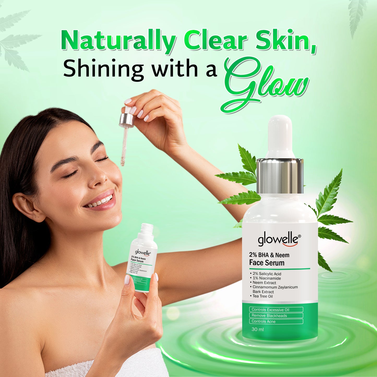 Glowelle 2% BHA & Neem Face Serum