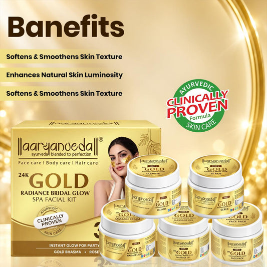 24K Gold Radiance Bridal Glow Spa Facial Kit-210gm