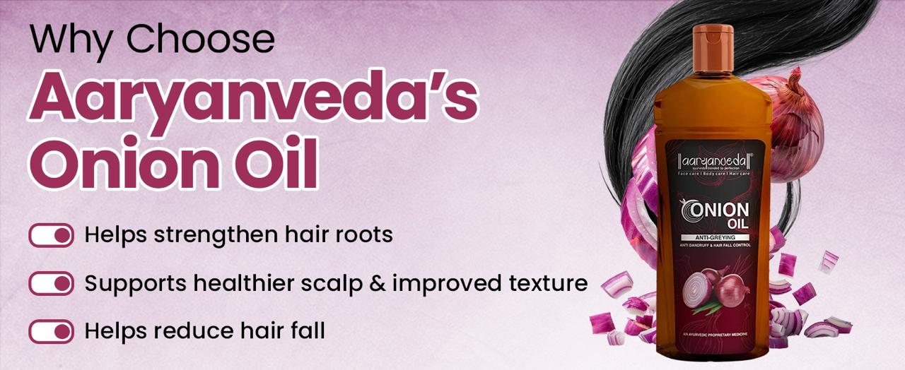 Onion Oil For Anti-Greying, Anti-Dandruff & Hair Fall Control-100ml ( Pack of 3)